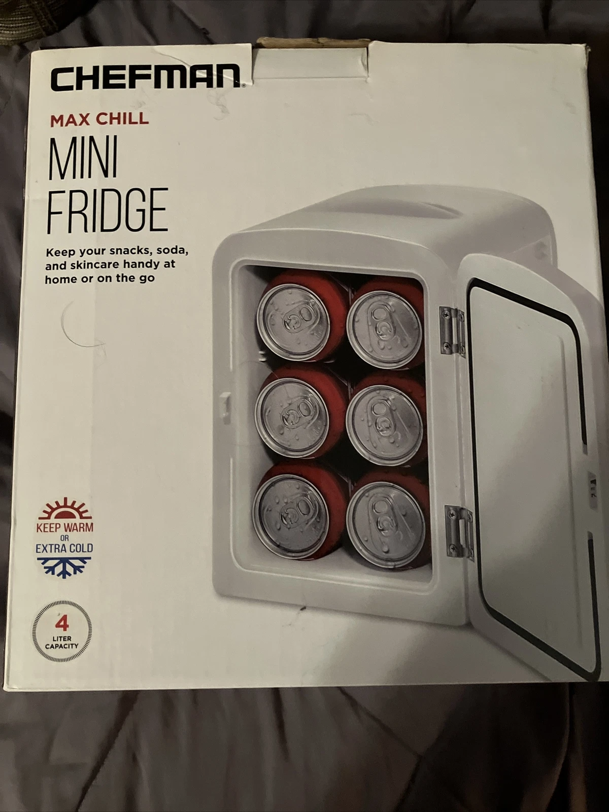 Chefman Portable Personal Mini Fridge Cooling & He